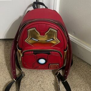Marvel Hulkbuster Red and Gold loungefly mini Backpack